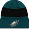 NFL Kids Youth 8-20 Offiziell lizenzierte Team-Farbe, Primär-Logo, Basic, Sport, Strickmütze für kaltes Wetter, mit Bündchen, Philadelphia Eagles - Grün, Einheitsgröße