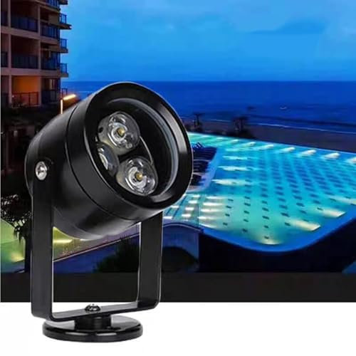 Foco De Rotación - Focos Subacuáticos LED De 3 W - Luces De Piscina Impermeables For Exteriores, Luz De Fuente LED Sumergible De 220 V, For Villa, Jardín, Fuente De Parque, Luces De Piscina(Green,Blac