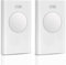 Telecomando Cancello, 2Pcs XT2 433 SLH LR 433,92MHz Universale Telecomando Cancello 2 Canali, telecomando per FAA-433, Bianco(Include 2 batterie aggiuntive)
