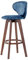Barhocker für die Küche, um 360 Grad drehbarer Barstuhl, Barhocker aus Holz für den Haushalt, Frühstücksbarhocker für die Küche, PU-Sitz und ergonomische Rückenlehne, Hochstühle für Theke/Re
