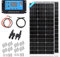 XINPUGUANG Kit Panneau Solaire 240W：2 Panneaux Solaires Monocristallin 120W 12V + Régulateur de charge 30A + câble de 3m + pinces de fixation Z pour camping-car, caravane, maison