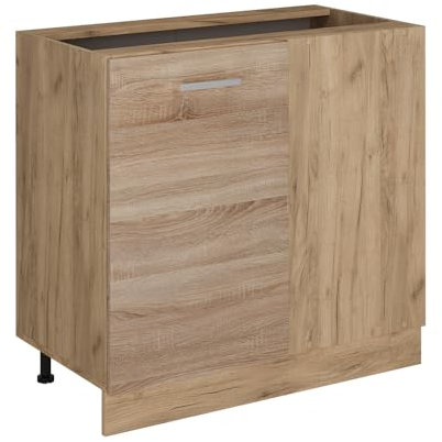 Vicco Eckunterschrank R-Line, Küchen Eckschrank, Sonoma, 86 cm ohne Arbeitsplatte