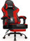 minnouat Gaming Stuhl, Bürostuhl Ergonomisch mit Teleskopische Fußstütze, Gaming Chair mit Kopfstütze und Lendenwirbelstütze,Gaming Sessel gepolstert 150 kg, höhenverstellbarer Gamer Stuhl,Rot