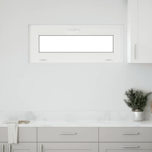 Gecheer Ventana de sótano RISOR 100x40 cm oscilobatiente 2 Cristales,Puerta Balconera Persiana Privacidad,Protección contra la luz y el deslumbramiento