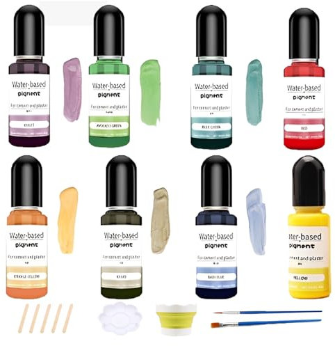 8 Farben Farbpigmente Für Gießpulver, Farbe Für Gießpulver, Acht Farbpigmente Gießpulver, Farbpigmente Für Beton,Set Geeignet Für Handwerk Und DIY-Handwerksprojekte