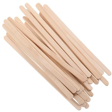 Hohopeti 100 Stück Holz Waxing Spatel mit Abgerundeten Kanten Langlebige Waxing Sticks für Haarentfernung Augenbrauenformung und Körper Wachs Geeignet für Damen Gesicht und Intimbereich