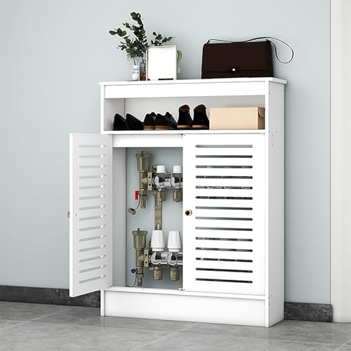 KLWQR Cache Radiateur Blanc Cache-Radiateur Tablette Panneau D'accès Étagère Couloir Meuble Décoratif pour Salon Chambre à Coucher(60x90x20cm/24x35x8in)