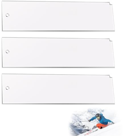 Skiwachs Abzieher, 3 Stück Acryl Ski Abziehklinge, Ski Abziehklinge, Für Alpine Ski Freeride Und Snowboard Base Wax Der Schutzung, Präzisionsrillen Sorgen Für Rückstandsfreies Entfernen Des Wachses