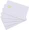 Waizmann.IDeaS® 50x Plastikkarten Blankokarten Chipkarte SLE 4442 aus PVC weiß 86 x 54 x 0,76mm glänzend laminiert bedruckbar weiß