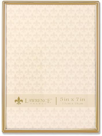 Lawrence Frames 5 W x 7 H Simply Gold Metal Picture Frame (670057)