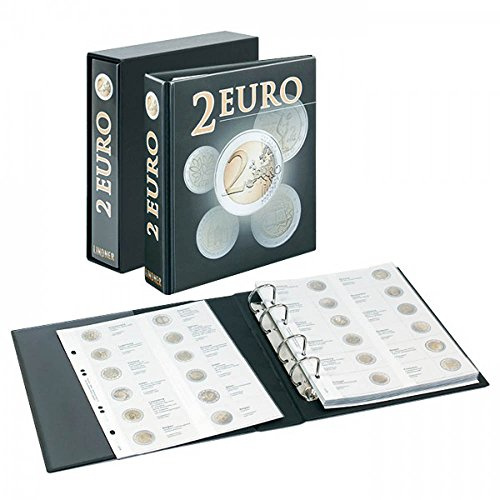 PUBLICA M Vordruckalbum 2 Euro-Münzen [Lindner 3535E2] August 2015 - Dezember 2016, Ringbinder im 2 Euro-Design inkl. Multi Collect-Münzblätter, inkl. Kassette