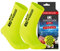Tapedesign – “Classic” 1 Paire Chaussette antidérapante foot Homme Femme Enfant Jaune Fluo (37-48), idéales pour le Football, Rugby, Tennis et Basketball, Chaussettes anti ampoule