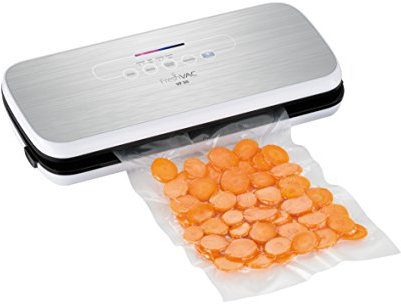 FreshVac VF50, Vakuumierer, Vakuumiergerät, Lebensmittel blieben vakuumiert bis zu 8x länger frisch, Folienschweißgerät, inkl. 10 Beutel (20x30cm) und Vakuumschlauch