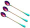 Frolahouse 3 pz manico lungo cucchiaio da tè, caffè, cucchiaio in acciaio INOX lungo cucchiaio di ghiaccio soda cocktail Mescolando cucchiaio gelato caffè/moka/cucchiaino da caffè Rainbow