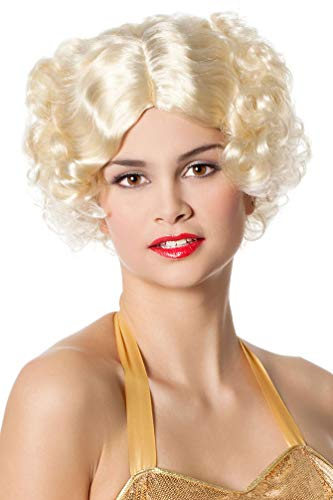 Karneval-Klamotten Charleston Perücke 20er Jahre Damen-Perücke blond