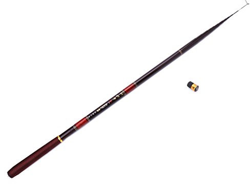 Yanhonin 2.7-7.2m Canne à Pêche Carpe, Canne à Peche Portative de Ultra-légère Télescopique en Fibre de Carbone (6.3m)