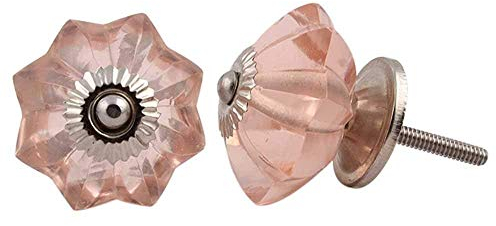 KPAVIR YourKart Interior Door Knobs Glass and Metal, Set of 2