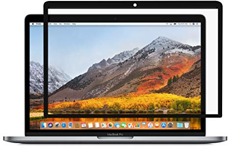 Cqu Portable Computer 0.3mm 6H Surface Hardness HD Black Color Scratch-proof Laptop Full Screen Film Protect Cover PET Film Screen Protector for MacBook Pro 15.4 inch (A1286) Netbook Portable Computer