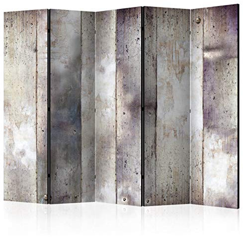 decomonkey Paravent Raumteiler Innen Stein 225x172 cm 5 Teilig Einseitig Room Divider Wall Raumteiler Stehend Trennwand Sichtschutz Spanische Wand Sichtschutzwand Wohnzimmer Holz Mauer
