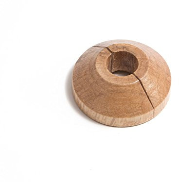 onestopdiy 12 x Solid Oak Wood Brown Pipe Collar for 15MM Pipes
