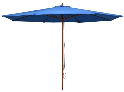 vidaXL - Sonnenschirm mit Holzmast, Durchmesser 350 cm
