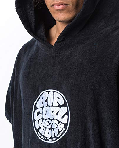 Rip Curl Wet As Change Robe Poncho oder Wickeltuch für Beach Watersports & Surfing - Schwarz