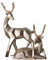 2pcs Moderne Statue Figur Hirsch Skulptur Tier Dekor, Harz Hirsch Statue Skulptur Home Desktop Kabinett Ornamente Dekoration(Gold)