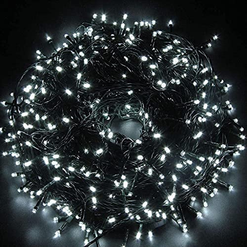 SHATCHI 2000LEDs Christmas Tree Fairy String Lights 200m Lit - Multifunction 8 Light Modes, Timer, Memory, Indoor/Outdoor Low Voltage Waterproof Home Decorations, Cool White