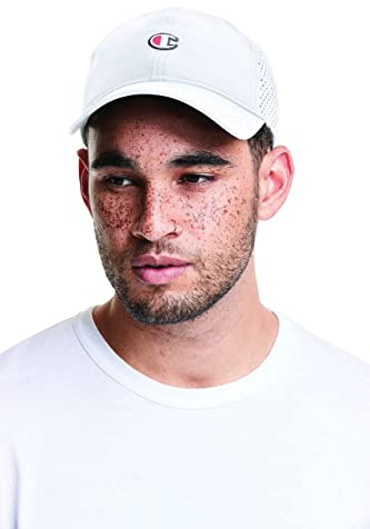 Champion Herren Laser Perforated Sport Cap Baseballkappe, Weiß, Einheitsgröße