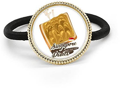 Traditioneller Singapur-Kaya-Toast-Kopfschmuck aus silbernem Metall und Gummiband