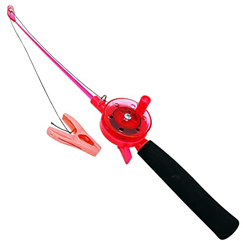 YYS - Angelköder-Set für Angeln mit Angelrute und Angelschnur (blau oder rosa) – ohne Haken – toller Spaß für alle Kinder, Küste und Felsen, in Pink [31–648]