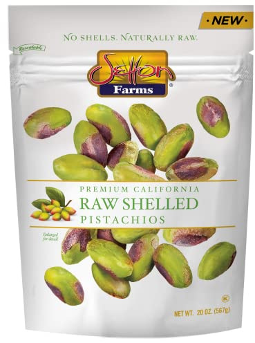 Setton Farms Pistaches pelées naturellement crues, 590 ml, sans palourdes, sans OGM, certifié sans gluten, végétalien et casher – Collation saine pour le cœur – 590 ml