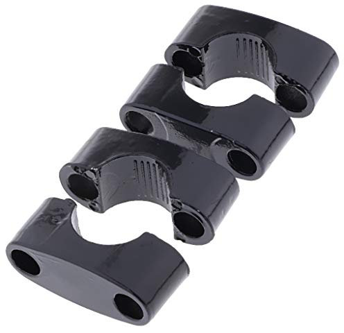 Black CNC 22mm Handlebar Fat Bar Riser Mount Clamp Adaptor Universal Motorbike Quad Bike