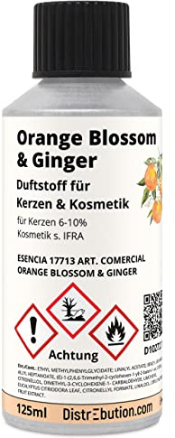 Orange Blossom & Ginger 125ml Duft Öl für Kerzen, Kosmetik, Seifenherstellung