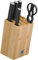 WMF Kineo Messerblock mit Messerset 6teilig, Made in Germany, 4 Messer, Küchenschere, Bambus-Block, Performance Cut, Spezialklingenstahl