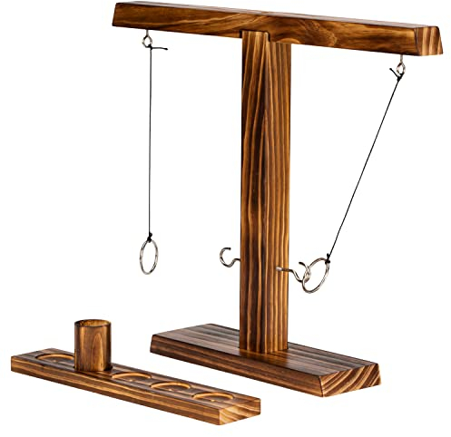 Franklin Sports Ring-Haken-Duell, Partyspiel aus Holz, mit Zwei Ringen und Punktezähler, tolles Spiel für Innenbereich, für Erwachsene und Kinder