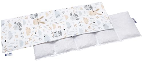 Medi Partners Kirschkernkissen 60x20cm 800g 100% Baumwolle 5 kammern Körnerkissen groß Öko Natur Wärmekissen Kältetherapie abnehmbarer Bezug (Lichtung)