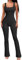 Jetjoy Damen Sport Jumpsuit Lang Gerippte Yoga Flare Jumpsuits eng Einteiler Ganzkörperanzug Stretch Elegant Rompers Eckigem Ausschnitt Workout Overall Hosenanzug