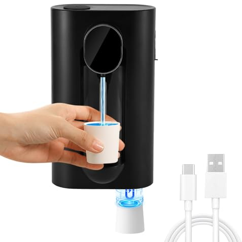 Automatischer Mundwasserspender für Badezimmer, 540 ml, Mundspülspender für Badezimmer mit 2 magnetischen wiederverwendbaren Bechern, nachfüllbarer Mundwasserbehälter (schwarz)