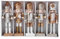 BESPORTBLE 5-Teiliges Weihnachts-Nussknacker-Ornament-Set Glitzernder Puder-Nussknacker-Soldaten-Puppenanhänger Aus Holz 6-Zoll-Nussknacker-Figuren Feiertagsparty Tisch-Weihnachtsdekoration