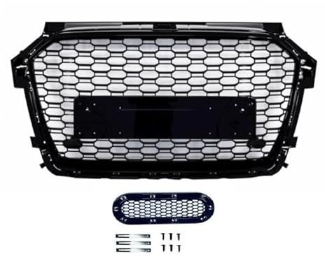 Calandra griglia radiatore per Audi A1 8X 2015-2018 nido d'ape nera lucida RS look