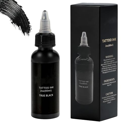Tattoo Farbe Black für Die Tätowierung, Reine schwarze Tattoo-Creme Tattoo-Tinte von Hoher Qualität, Tattoo Farbe Schwarz