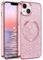 VENINGO Coque pour iPhone 13 6.1 Pouces, Coque Paillette Compatible avec MagSafe, Antichoc Etui de Protection Complète, 2 en 1 Housse Coupe Précise, Rose