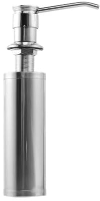 Brand2® Dispensador jabon Cocina para Fregadero 100x100 Metal Anticorrosión Dosificador jabon Cocina y Organizador bajo Fregadero con Grifo Cocina (Cromado)
