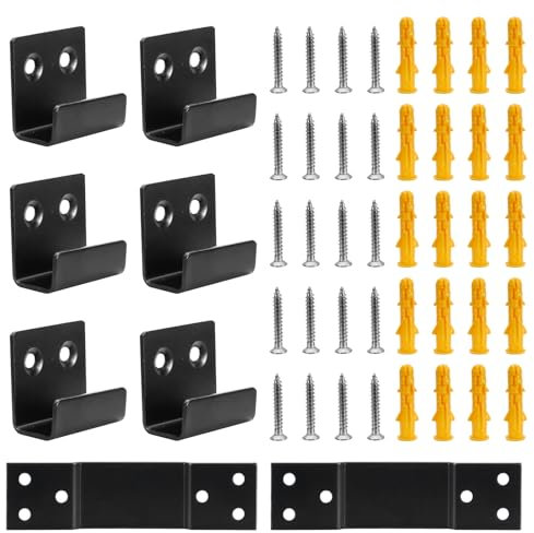 Modixun Bewegliche Spiegel-Clips für Wandmontage, Edelstahl, schwere Spiegelaufhänger, hängende Hardware-Kit, Bilderrahmen, Wandhalterung, Halterung, 6 Stück (14 mm Breite)