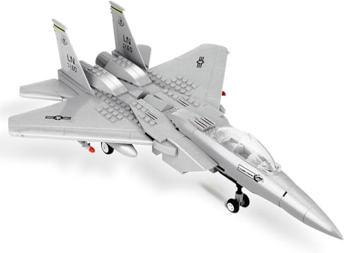 QLT QIAOLETONG F15 Lot de 270 blocs de construction avion militaire, cadeaux pour adultes à partir de 6 à 18 ans, garçons et filles