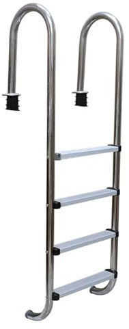 BOTOWI Four-Stage Pool Ladder 304 Stainless Steel Ladder for Inground Swimming Pools, with Strong stainless steel steps, Embedded Parts Sturdy and Durable Non-slip Ladder