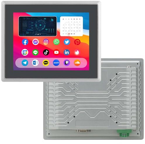 TouchWo Monitor touchscreen industriale da 8 pollici, Android 11 4G&32G, 1024 x 768, pannello touch screen capacitivo integrato