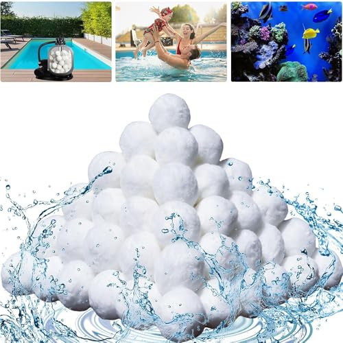 Voarge Balles filtrantes Piscine 500 g,Balles filtrantes pour systèmes de Filtration à Sable,Filtrantes au Lieu de 18 Kg de Sable Filtrant, pour Filtre à Sable, Piscine,Robot