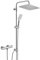 Görbach Thermostat Duschsystem mit Mischbatterie Duscharmatur, Edelstahl Duschstange, Regendusche Duschkopf-XXL Kopfbrause 35x25cm, Chrom